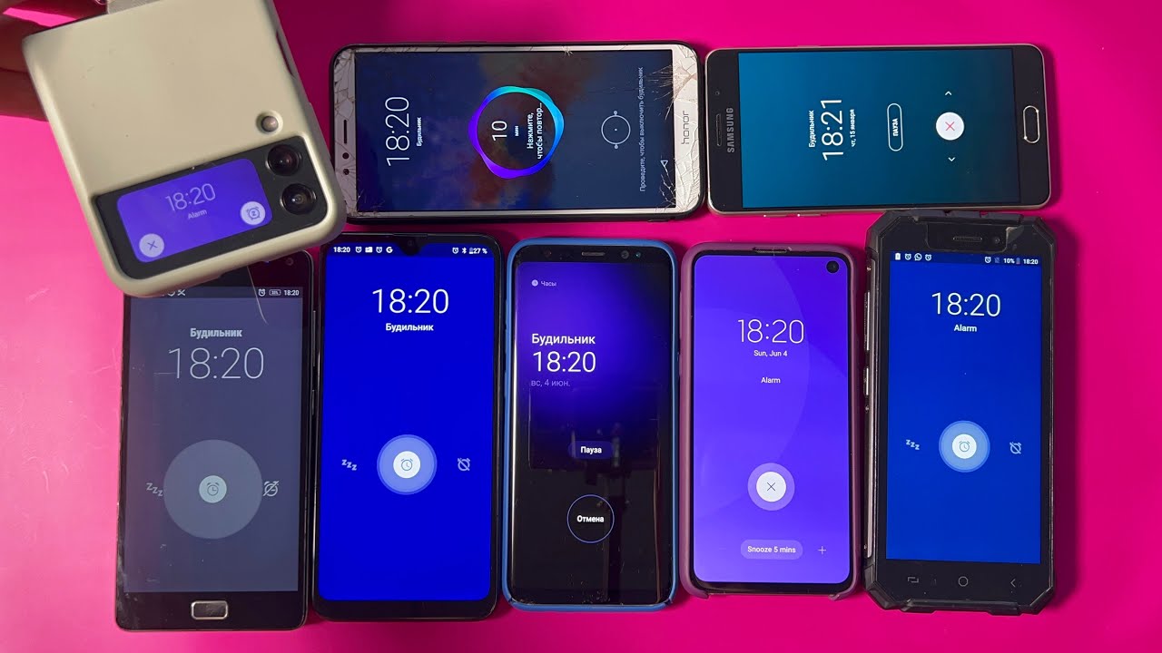 Alarms on Different Phones Lenovo Vibe/ Samsung A5/A7/A8/S9/S10/z fold3