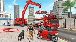 Transport Truck Police Cars Simulator - Police Trailer Transporter Driver - Android GamePlay screenshot 3