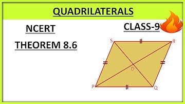 Quadrilaterals Theorem 8.6 Proof II Chapter 8 II Ncert Class9th maths #quadrilateral #class9thmaths