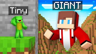 JJ And Mikey TINY vs GIANT HIDE And SEEK Challenge in Minecraft Maizen