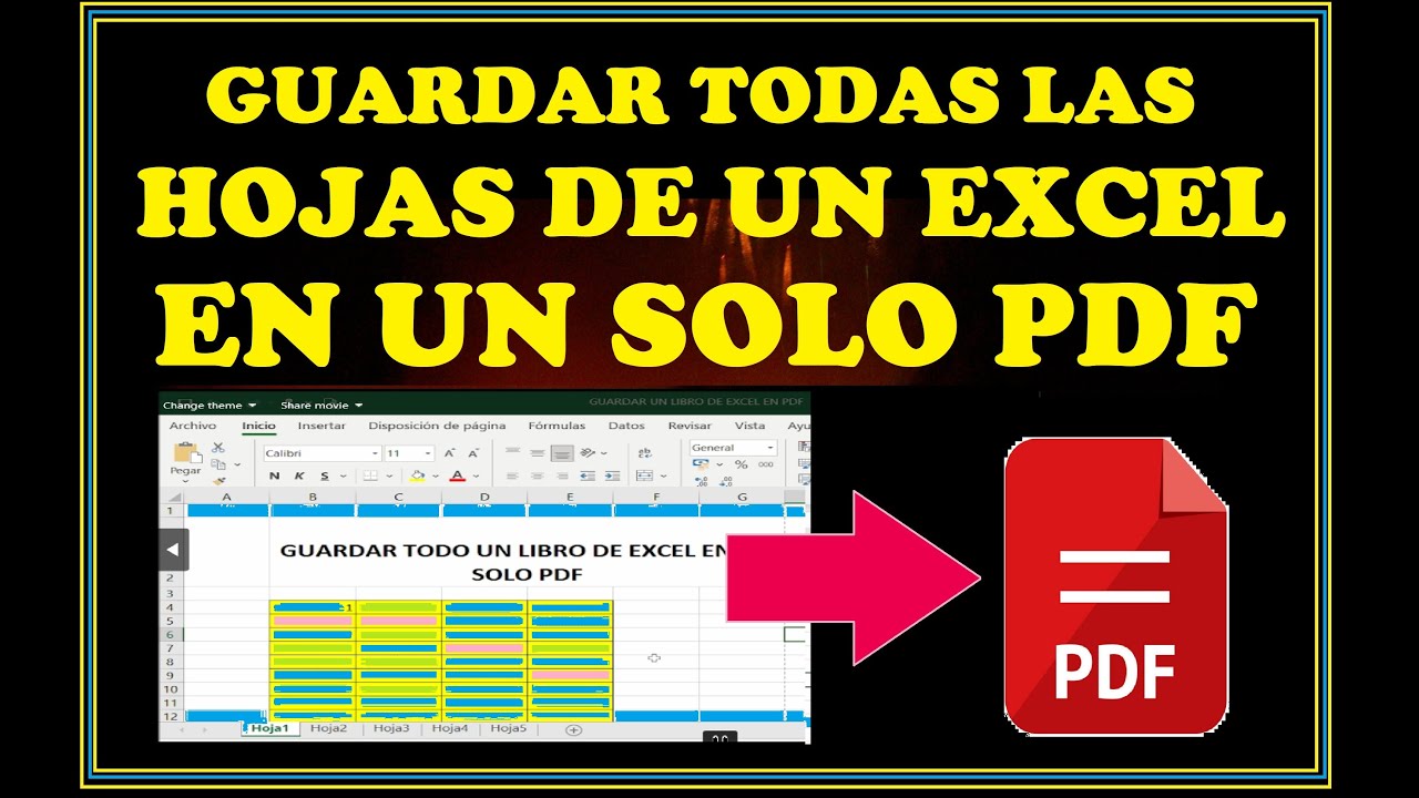 GUARDAR TODAS LAS HOJAS DE UN EXCEL EN UN SOLO PDF - YouTube