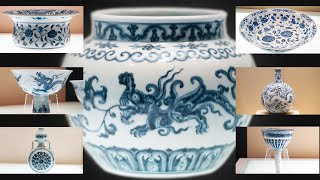 Antique Appreciation]A Set of Ming Dynasty Official Blue-and-white