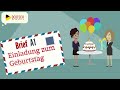 Brief A1: Einladung zum Geburtstag | Birthday invitation | Deutsch lernen | Goethe-Zertifikat A1