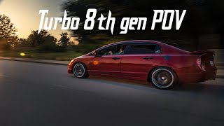 Turbo 8th gen Civic POV(Country Drive///Nothing but the Sounds)RAW