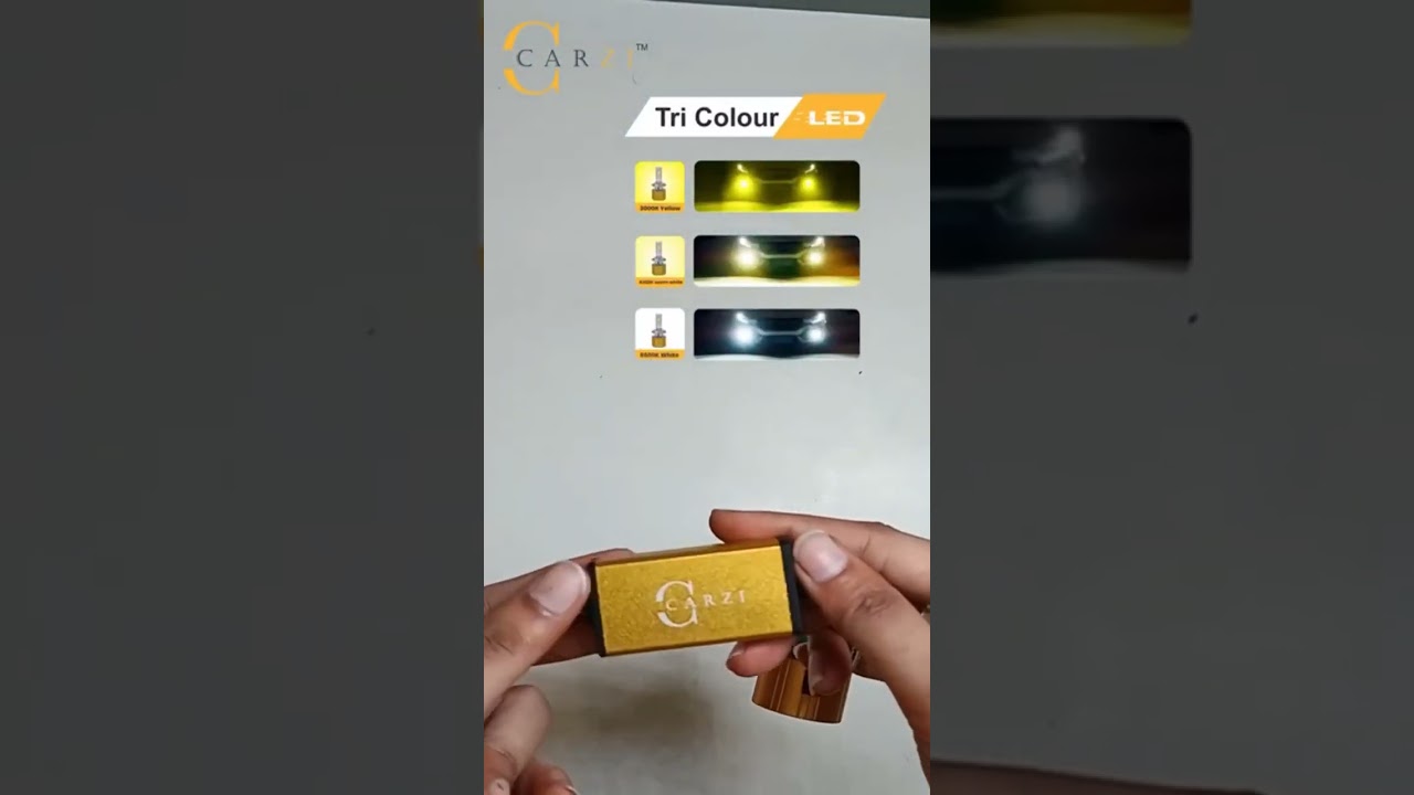 Tri colour led headlight /300 watt led Headlight for Car. Available all  models H4, H7, @ 9266053875