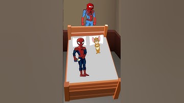 Lil Spidey Not Letting Anyone Sleep 😂 #hulk #spiderman #funnyanimation #blenderanimation #hero