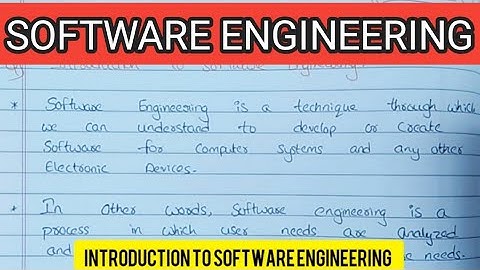 Introduction to Software Engineering in Telugu.