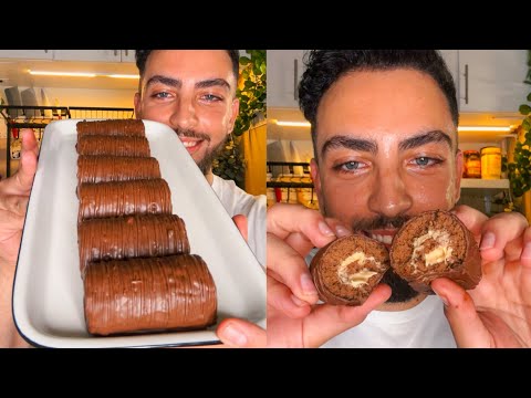 بمناسبة الدخول المدرسي ميني رولي بالشوكولا محشي بعجينة البندق بننننة و خفة هبااال 