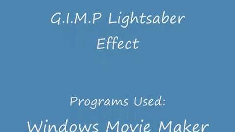 G.I.M.P. Lightsaber Effect.