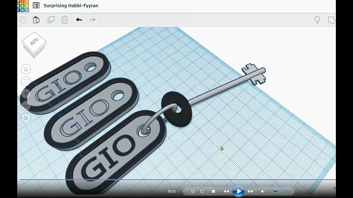 Tinkercad, tutorial, come costruire un portachiave con chiave
