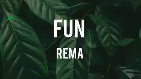 Rema - Fun (lyrics)