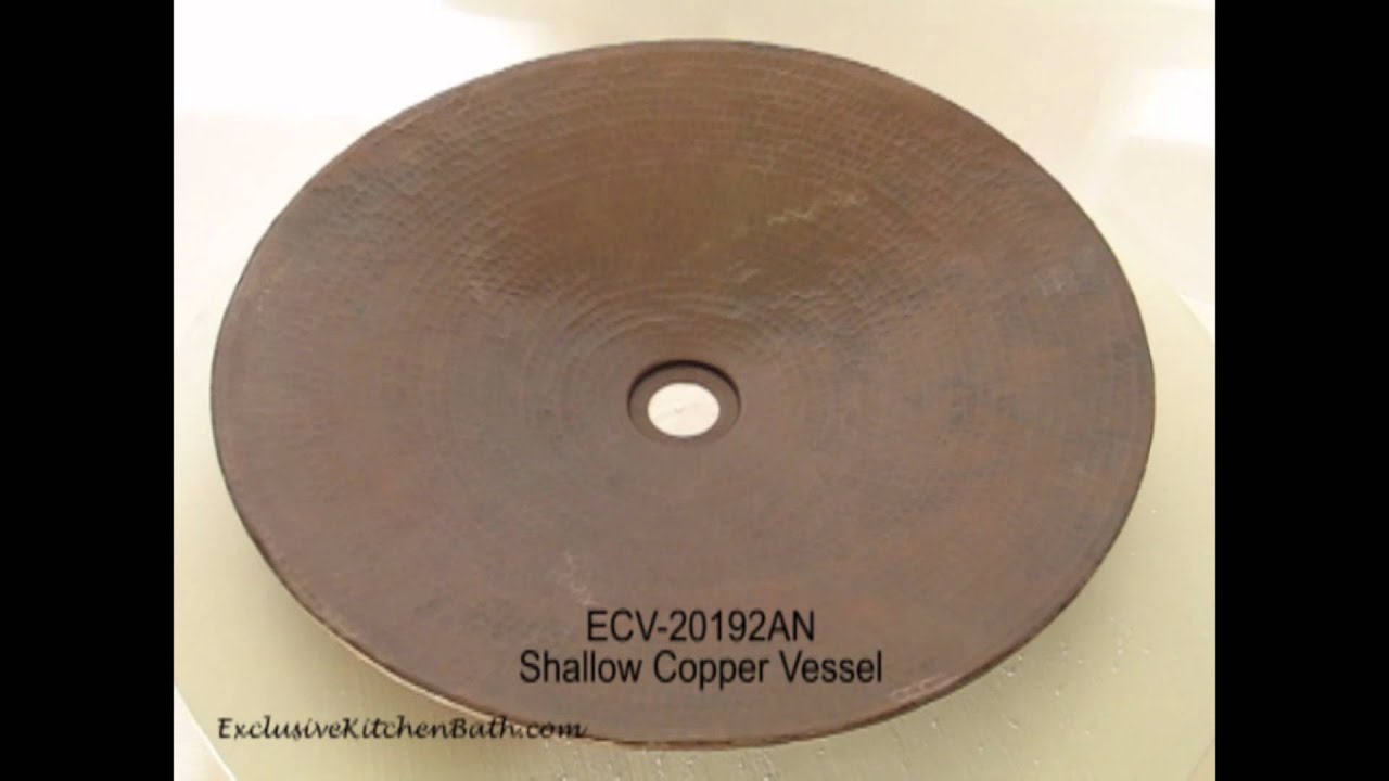 Round Shallow Copper Vessel