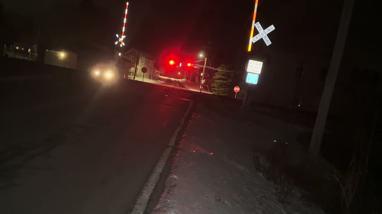 Westbound Amtrak train at Portage Road 
