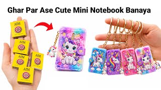 How to make Keychain from waste materials /Homemade notebook keychain/DIY gift Keychain/mini diary