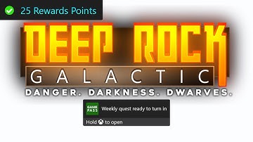 Deep Rock Galactic Weekly Xbox Game Pass Quest Guide - Play the Game
