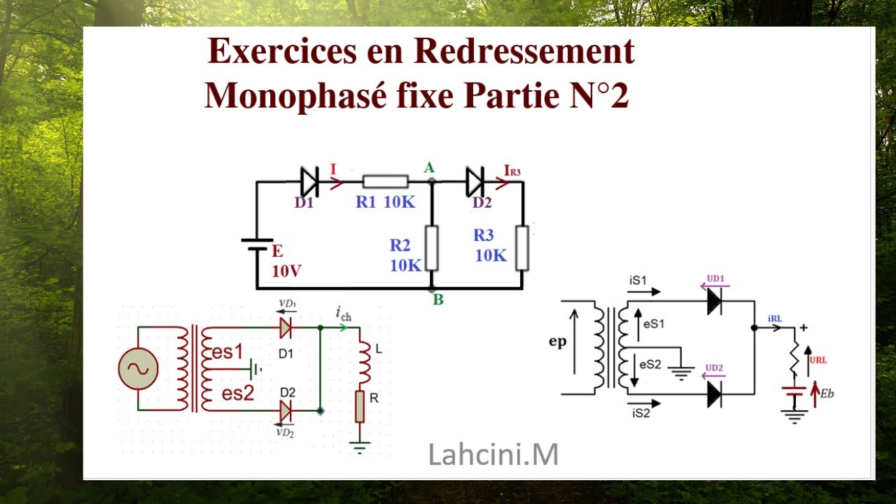 Exercice  redressement monophasé  (partie N°2)