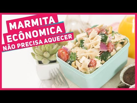 MARMITA ECONÔMICA QUE NÃO PRECISA AQUECER ! Salada de Macarrão + Muffin - Receitas de Minuto 397