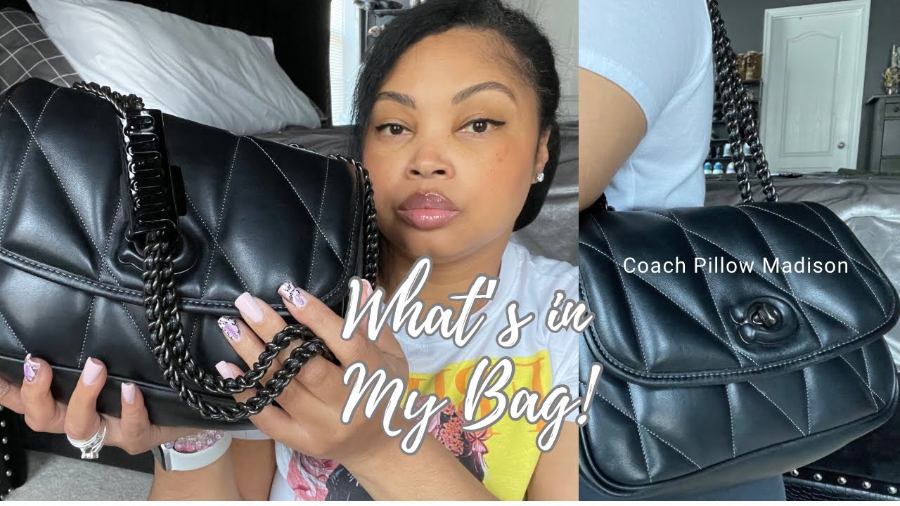 What’s in My Bag?! I Coach Pillow Madison - YouTube