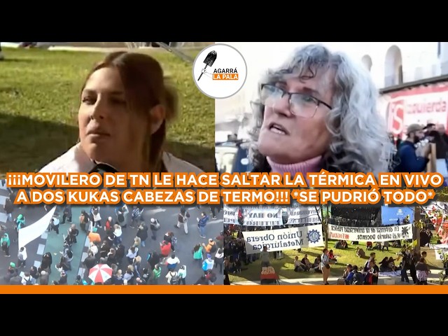 MOVILERO DE TN HACE SALTAR LA TÉRMICA A KUKAS CABEZAS DE TERMO Y LAS DEJÓ EN RÍDICULO EN PLENO VIVO