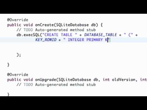 Android Application Development   114   Creating SQLite Database