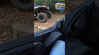 Little tire nudge 🛞😂 #polaris #canam #xp1000 #rzr #x3 #sidebyside #sidexside #sxs #trailriding