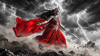 Maa Durga 🔱 Red Divine Power | Powerful Durga 4K Backdrop & Screensaver | Navratri Visual