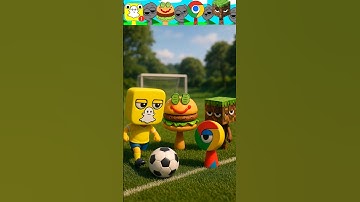 Sprunki Krabby Patty X Snapchat X Google Chrome X Minecraft Character Are Playing Football #sprunki