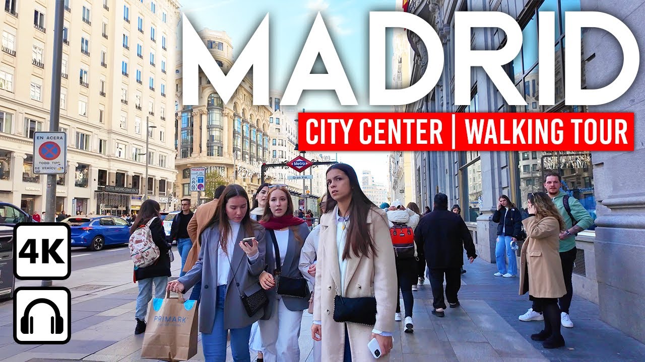 МАДРИД, Испания 🇪🇸 Вечерняя пешеходная экскурсия по центру города в формате 4K