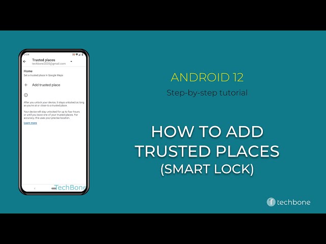 How to Add Trusted places (Smart Lock) [Android 12] - YouTube