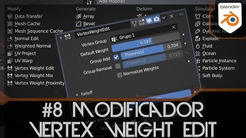 #8 Vertex Weight Edit en Blender 2.9 - Modificadores Blender