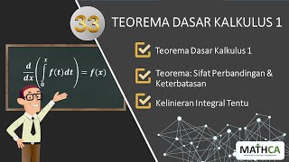 Eps. 33 KALKULUS 1: Integral Tentu - Teorema Dasar Kalkulus 1