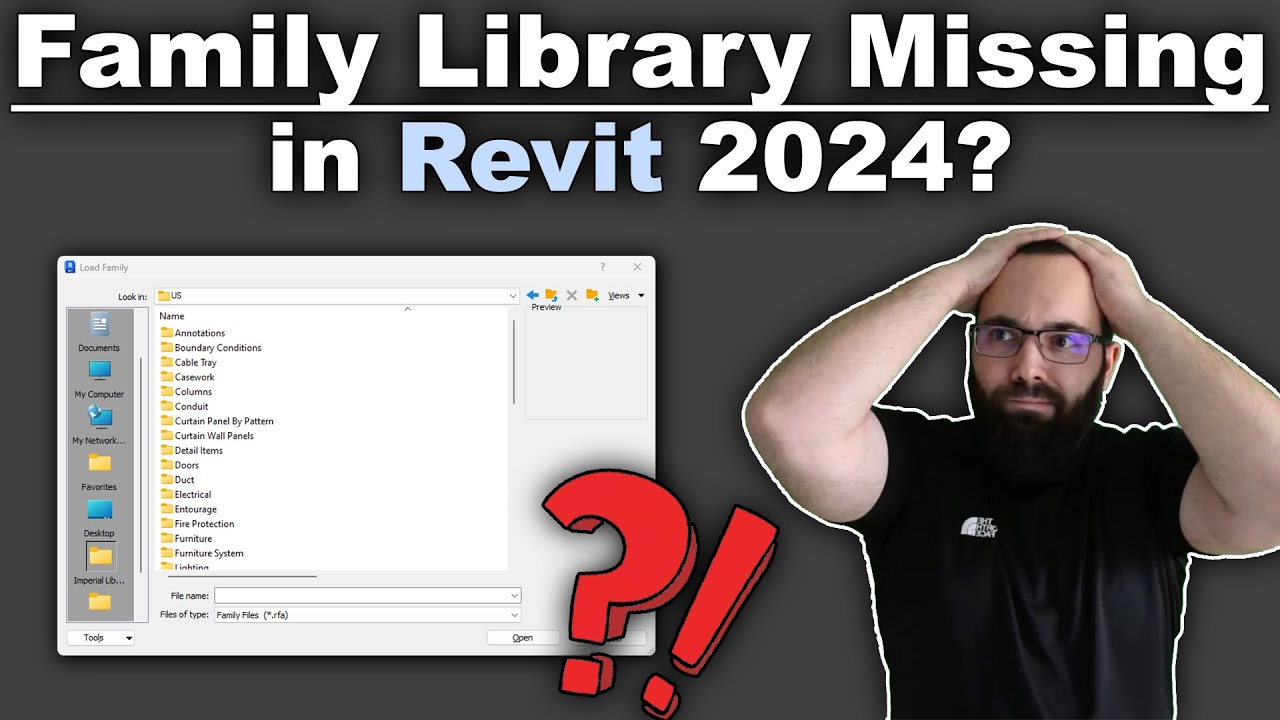 Family library missing in Revit 2024?!? Solution! YouTube