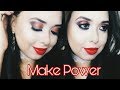 MAQUIAGEM VERMELHA COM GLITTER | MAKE POWER