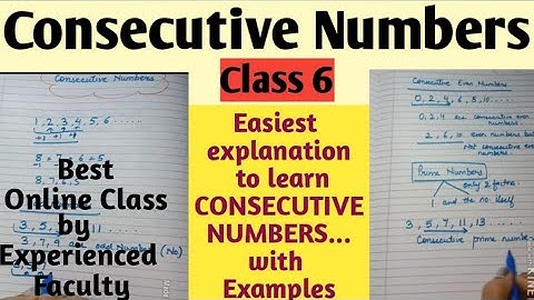 consecutive numbers| class 6 mathematics | what are consecutive odd even and prime numbers