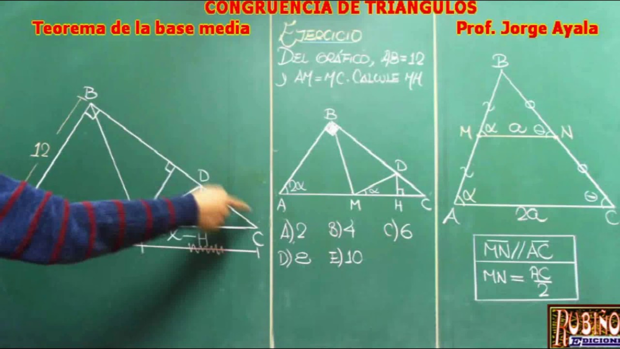 Congruencia de TriángulosTeorema de la Base Media de un