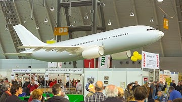 GIGANTIC AIRBUS A-320 RC AIRLINER FOR INDOOR FLIGHT / Modell Süd Stuttgart 2016