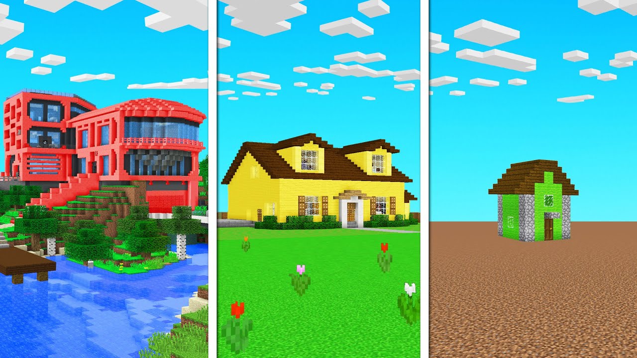 MINECRAFT Build The BEST MANSION Challenge! YouTube