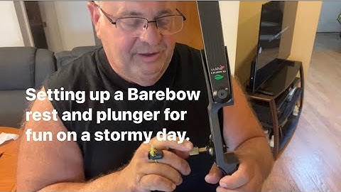 Setting up a Barebow rest and plunger on a stormy day. By Joe Zummo