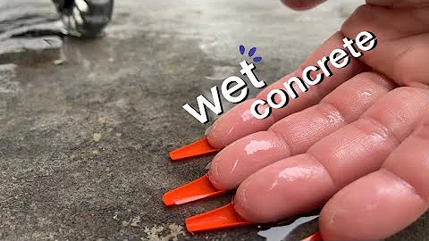 ASMR: Wet Concrete Scratching & Tapping, Outdoor sounds, water sounds etc!