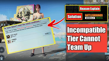 Incompatible Tier Cannot Team Up | How To Fix Incompatible Tier Cannot Team Up In BGMI