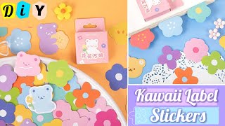 DIY kawaii label stickers _ How to make cute journal label stickers at home