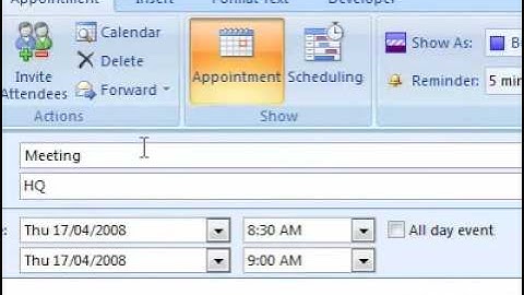 How to set a reminder for an appointment