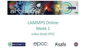 LAMMPS Online course May 2020 : Week 1