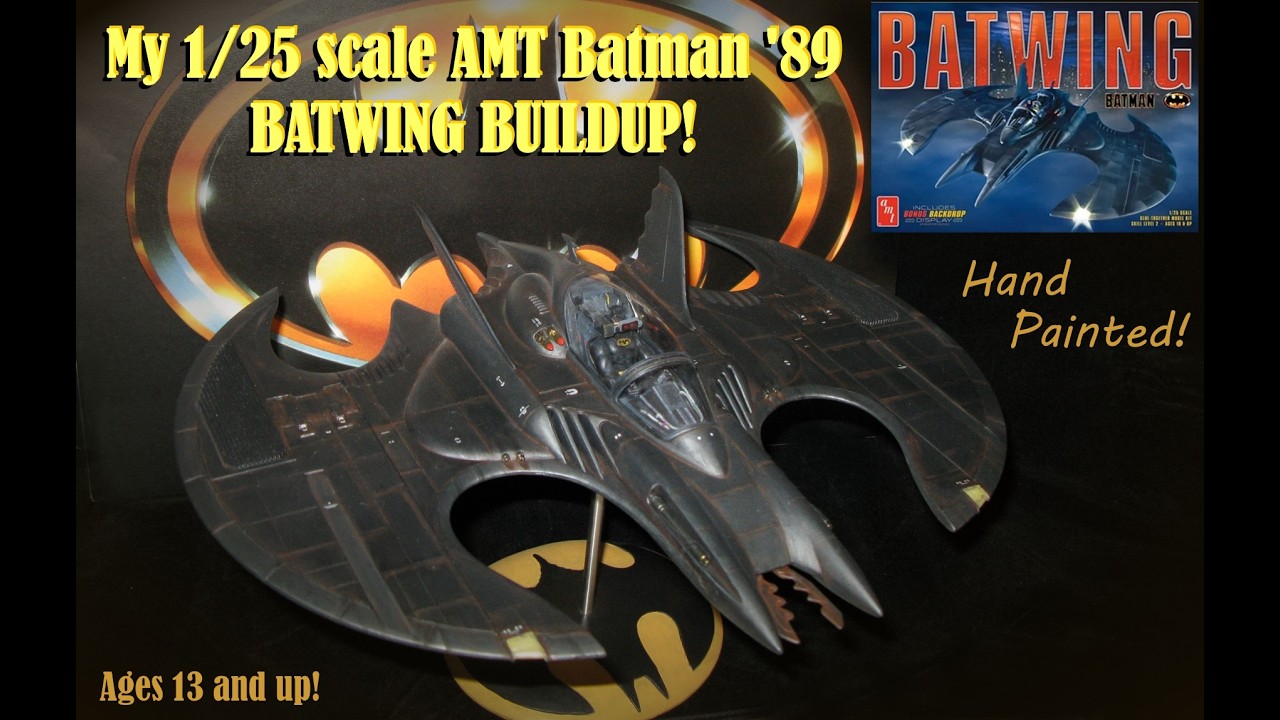 AMT Batman 1989 BATWING 1/25 Scale Model Buildup