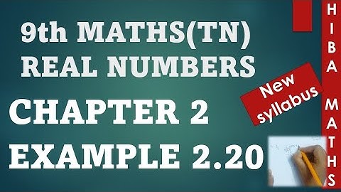 9th maths chapter 2 example 2.20 TN samacheer hiba maths