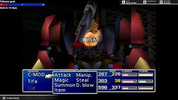FFVii lets play heidegger and scarlet boss
