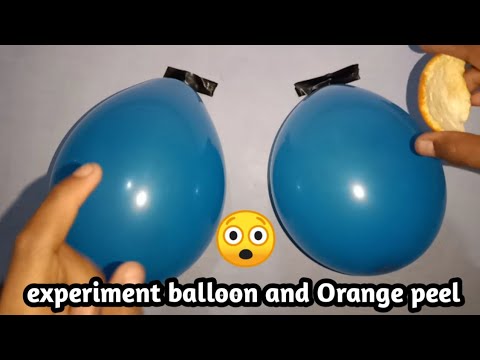 orange peel vs balloon, science experiment, do not spray orange peel in an ...