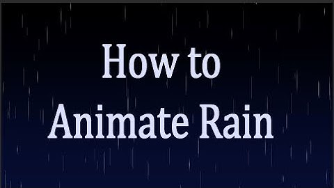 Tutorial Animating Rain In Clip Studio Paint
