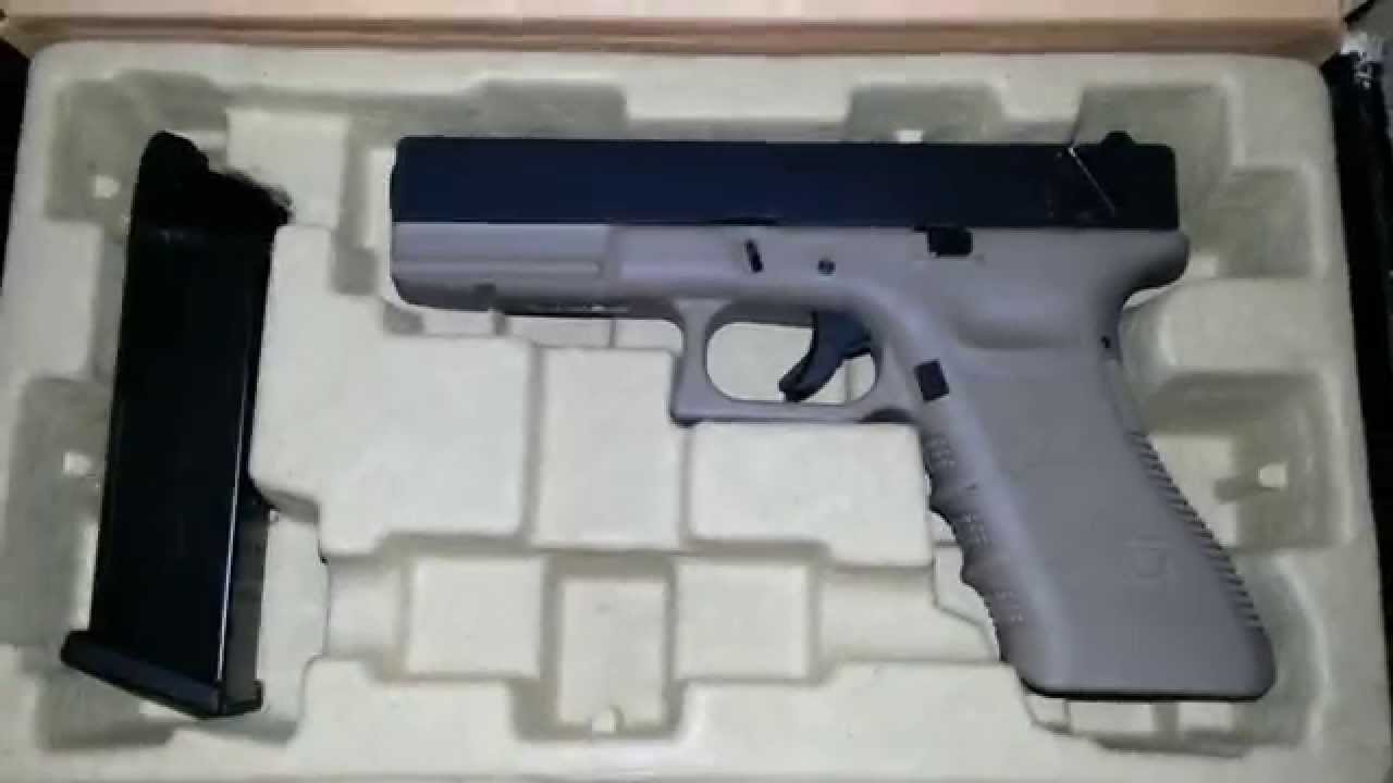 We glock 18c airsoft gas blow back full automatic gbb pisztoly unboxing