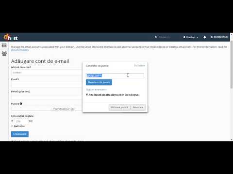 Creare casuta de email si accesare webmail